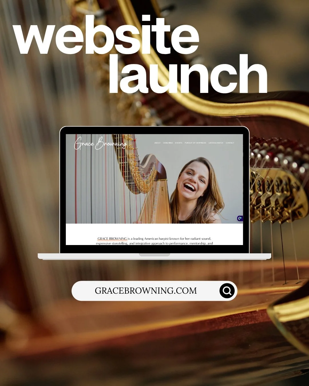 A website built for the spotlight ✨

Grace Browning's new website is live&mdash;crafted to feel as elegant and expressive as her sound.

From performance to storytelling, every detail was designed to reflect her artistry and create a seamless experie