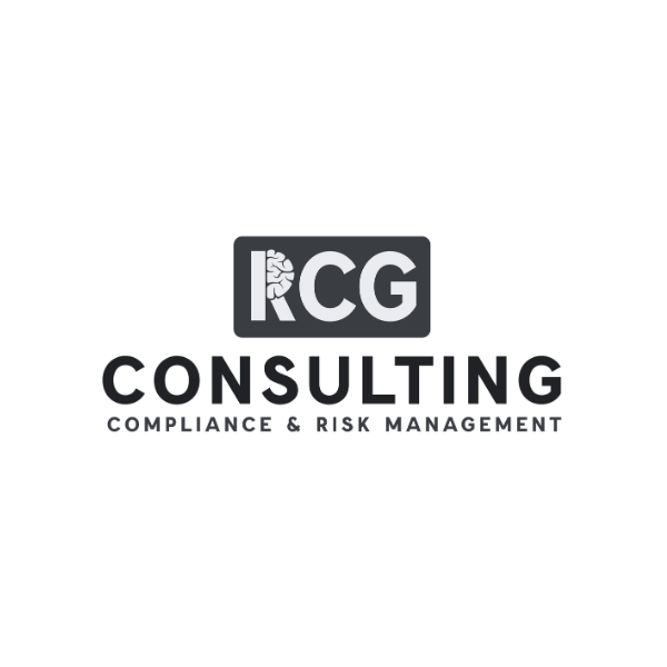 RCG Consulting logo with a lion's head inside the letter R, and text saying 'RCG Consulting, Compliance & Risk Management.'