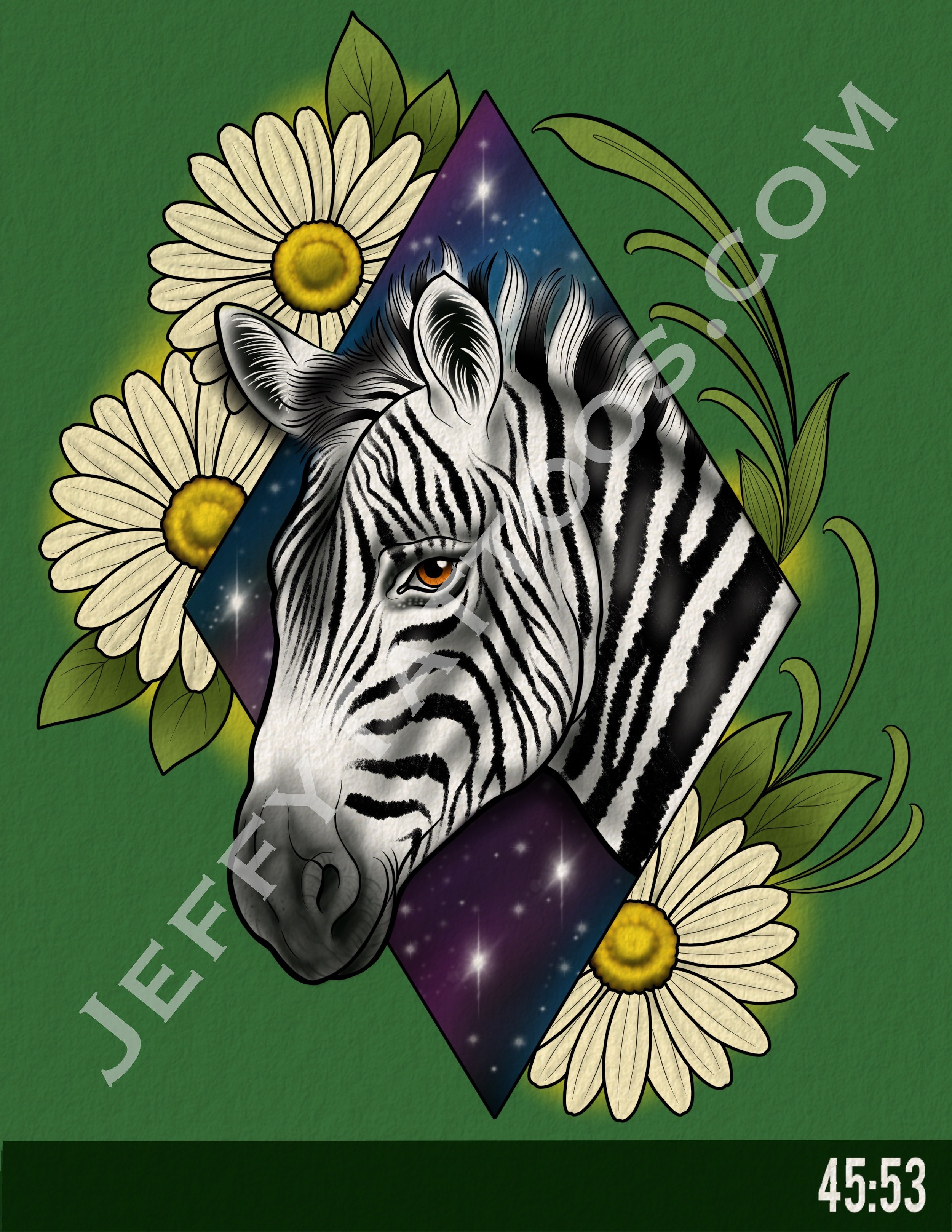 Hum Zebra 8.5x11 art print
