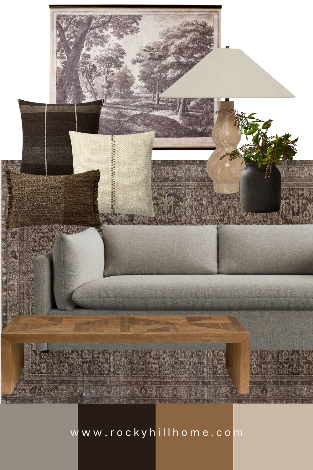 How to Style a Gray Sofa: Warm Color Palette Ideas for a Cozy Designer Look