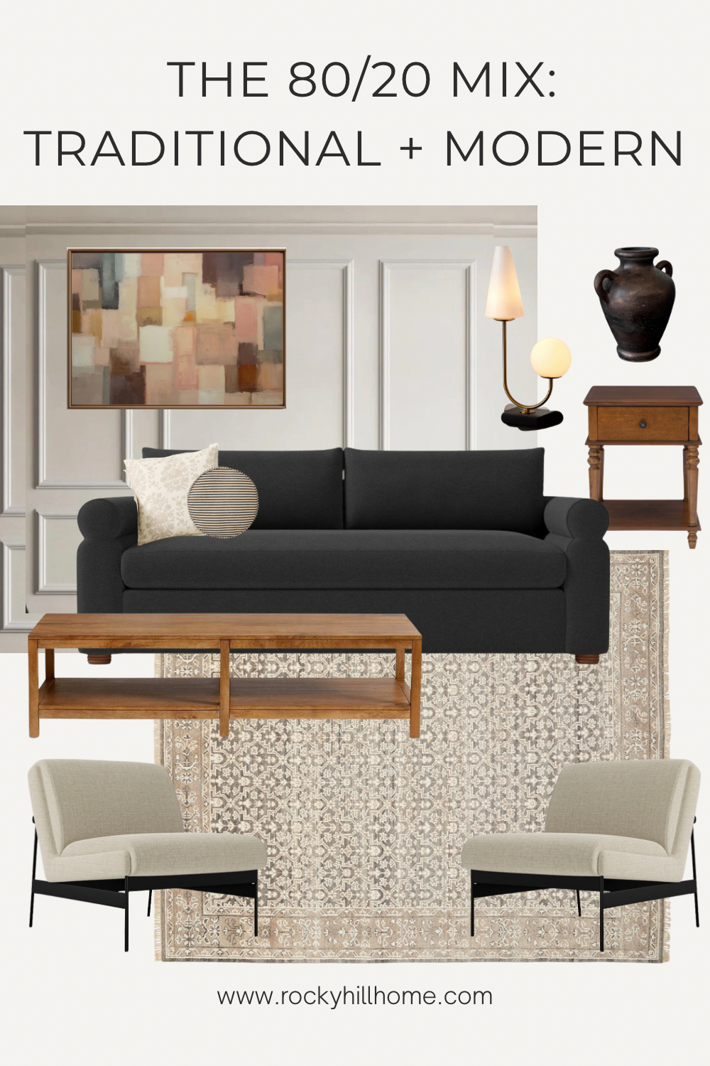 Mixing Modern and Traditional: 5 Rules for a Timeless Living Room