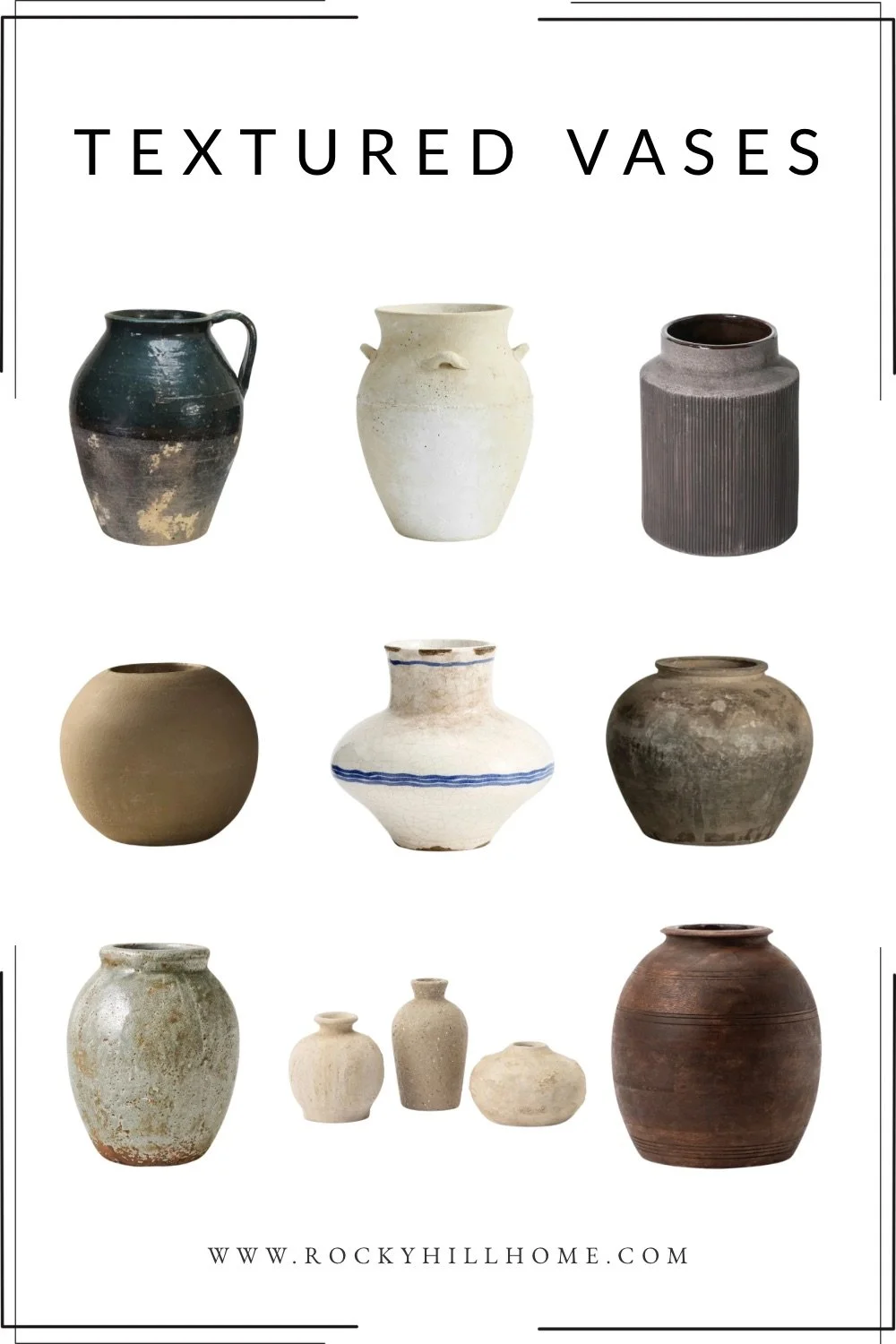 Textured Vase Roundup: The Best Earthy Ceramic Vases for a Cozy Collected Home