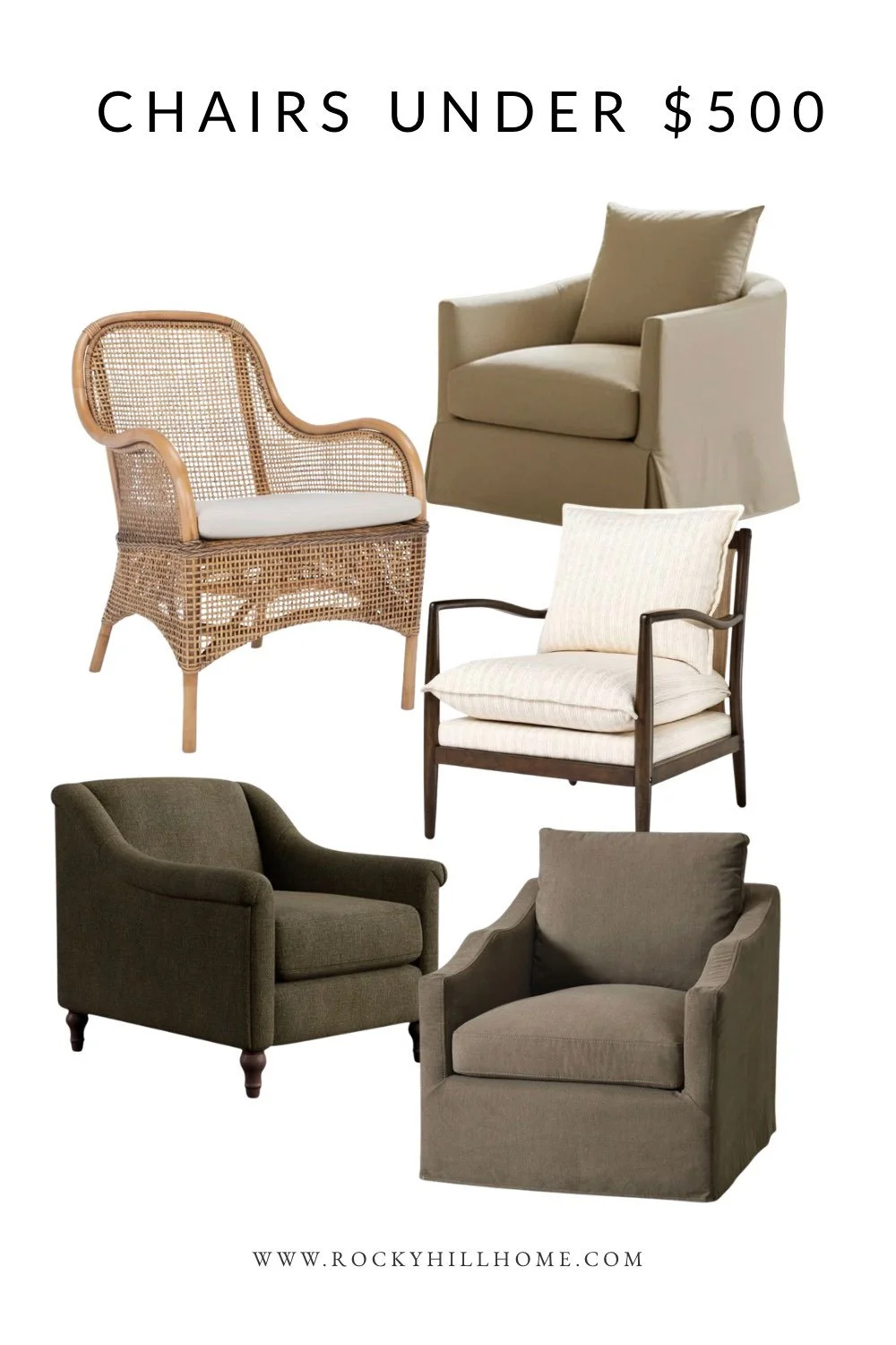 Best Accent Chairs Under $500 (Cozy Transitional Style)