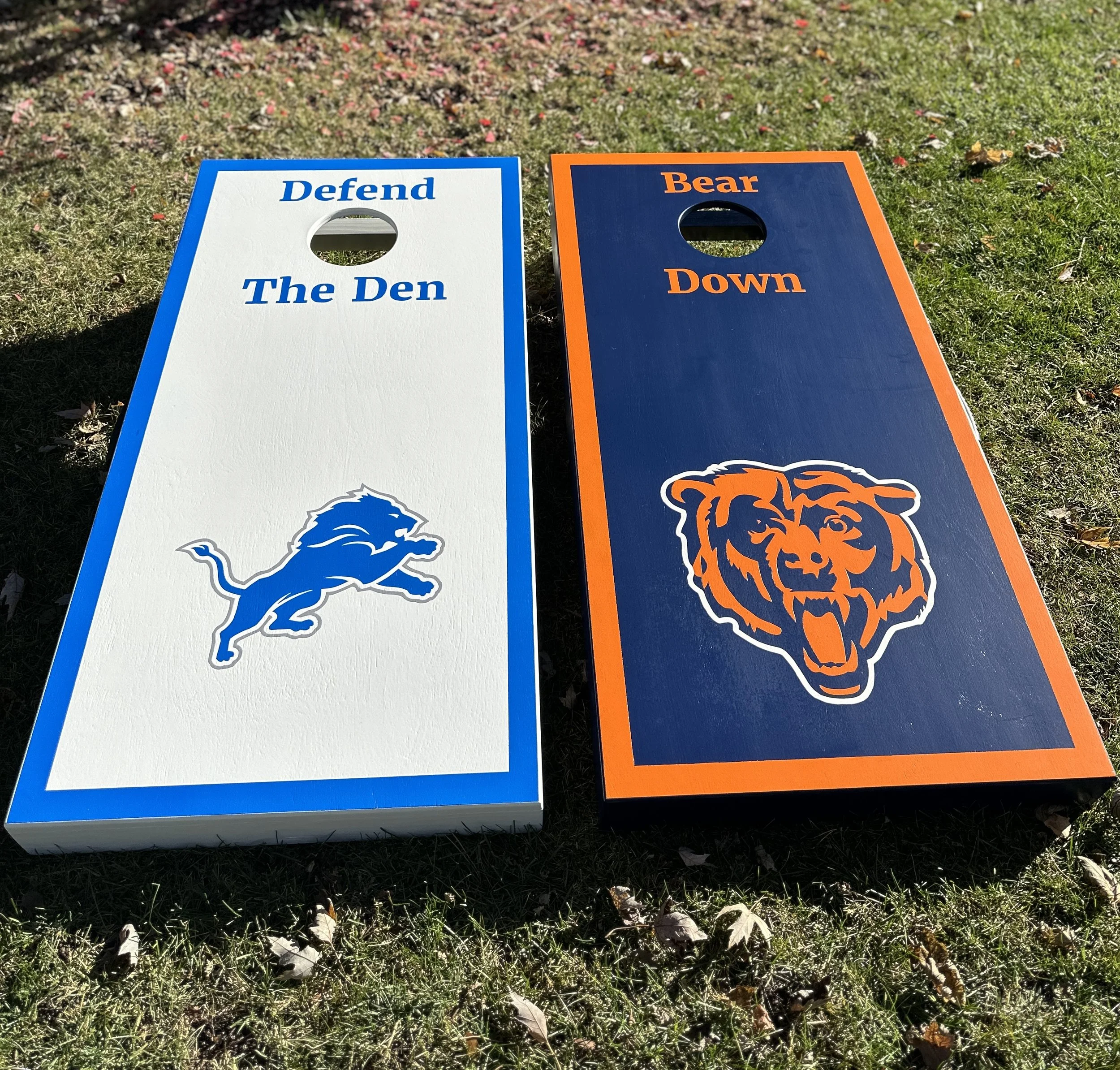 Chicago Bears Detroit Lions Cornhole Boards