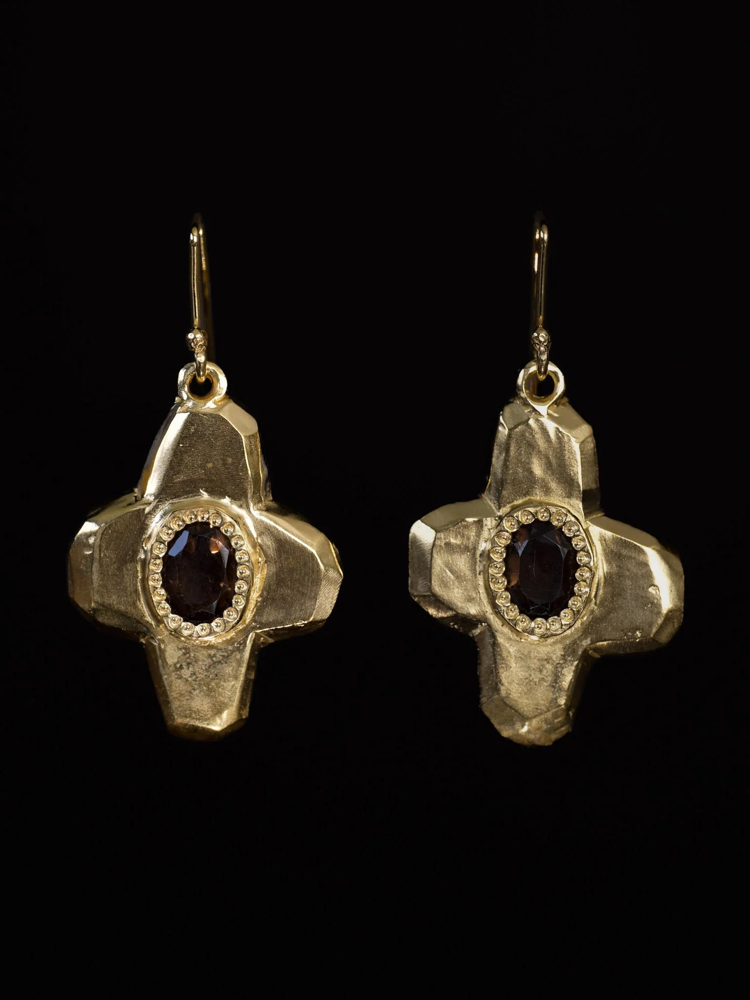 Brown Flower Earrings