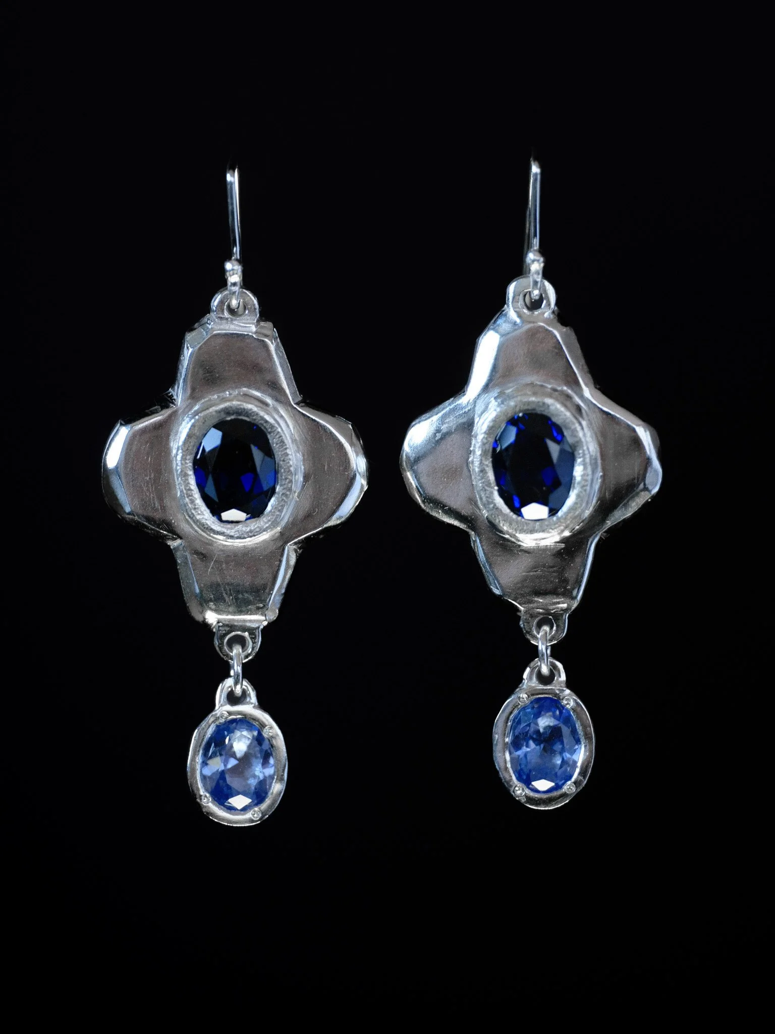 Double Blue Flower Drops