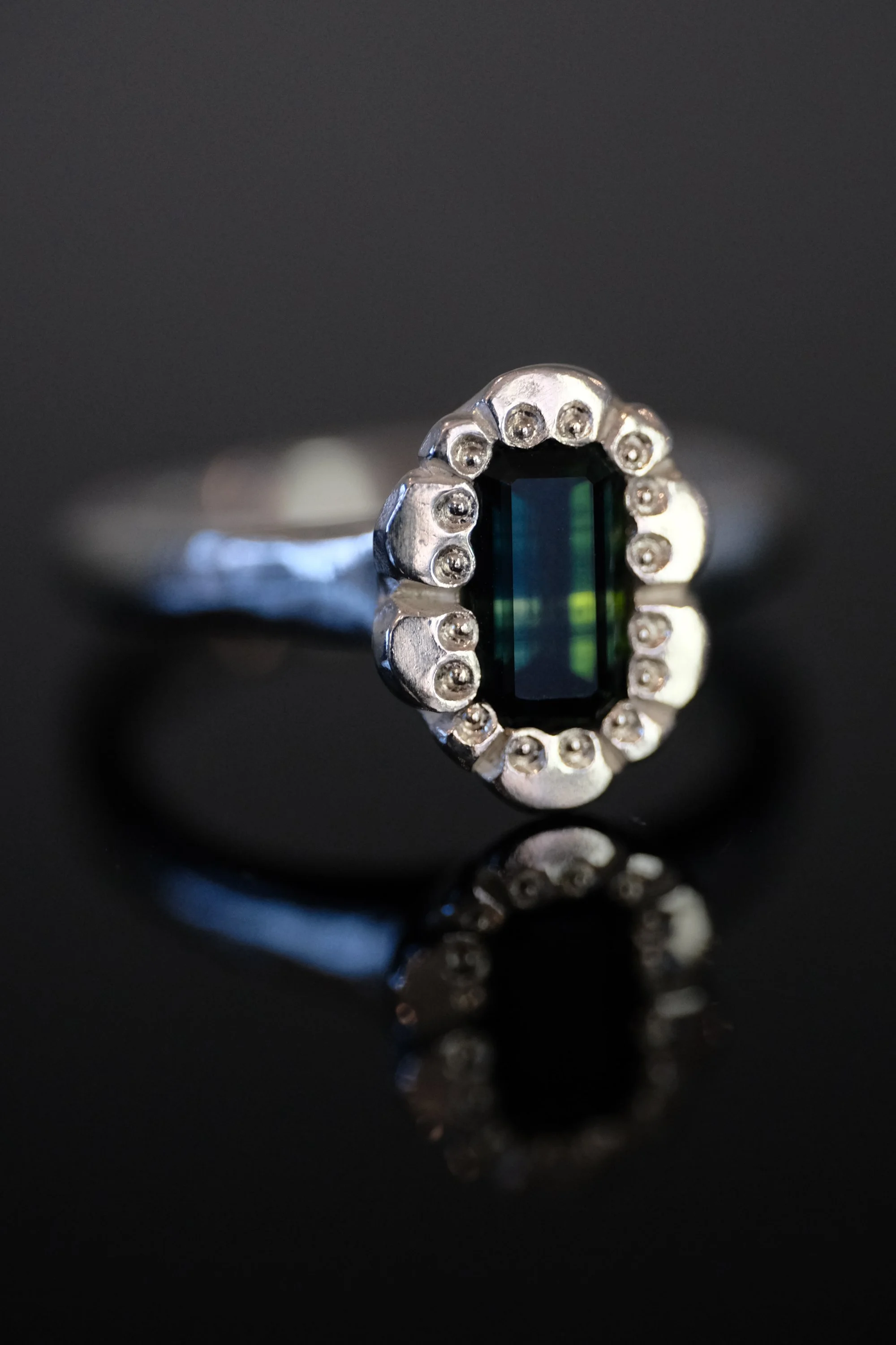 Emerald Cut Throne Ring
