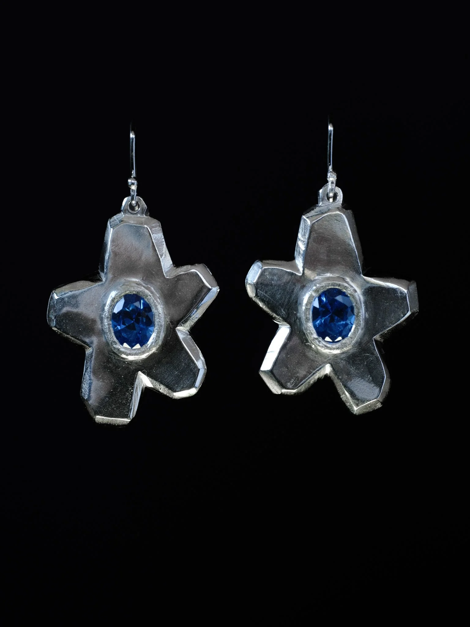 Blue Flower Earrings