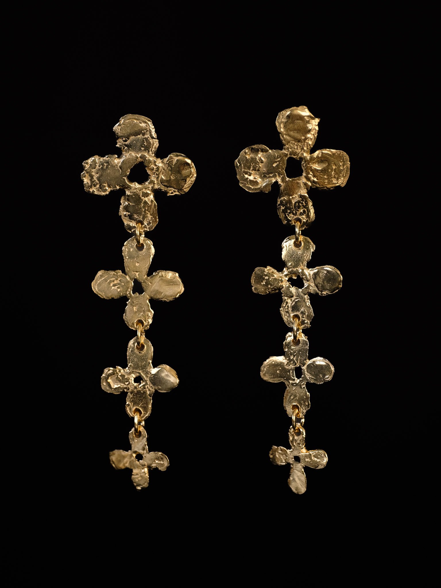 Golden Hydrangea Earrings