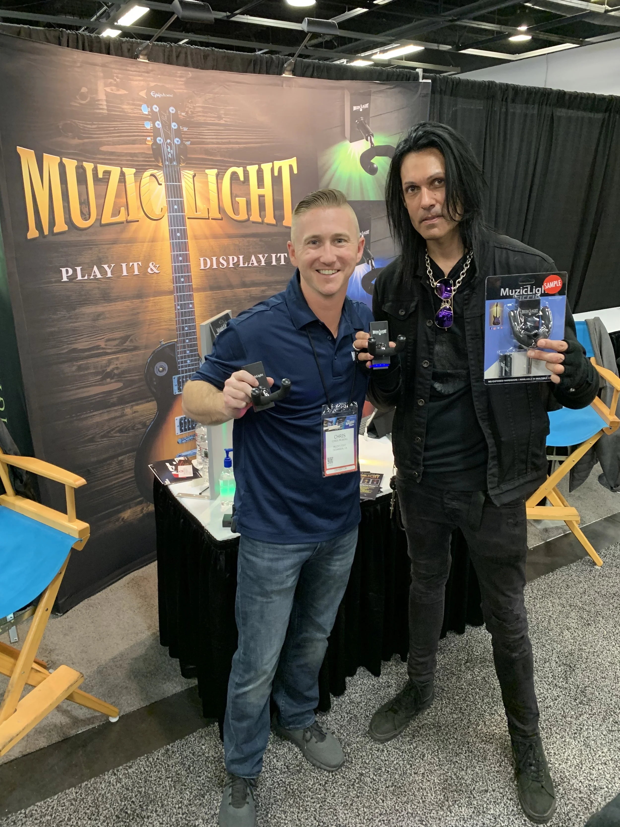 MuzicLight Light Up Guitar Wall Mount and Lit Guitar Wall Hanger