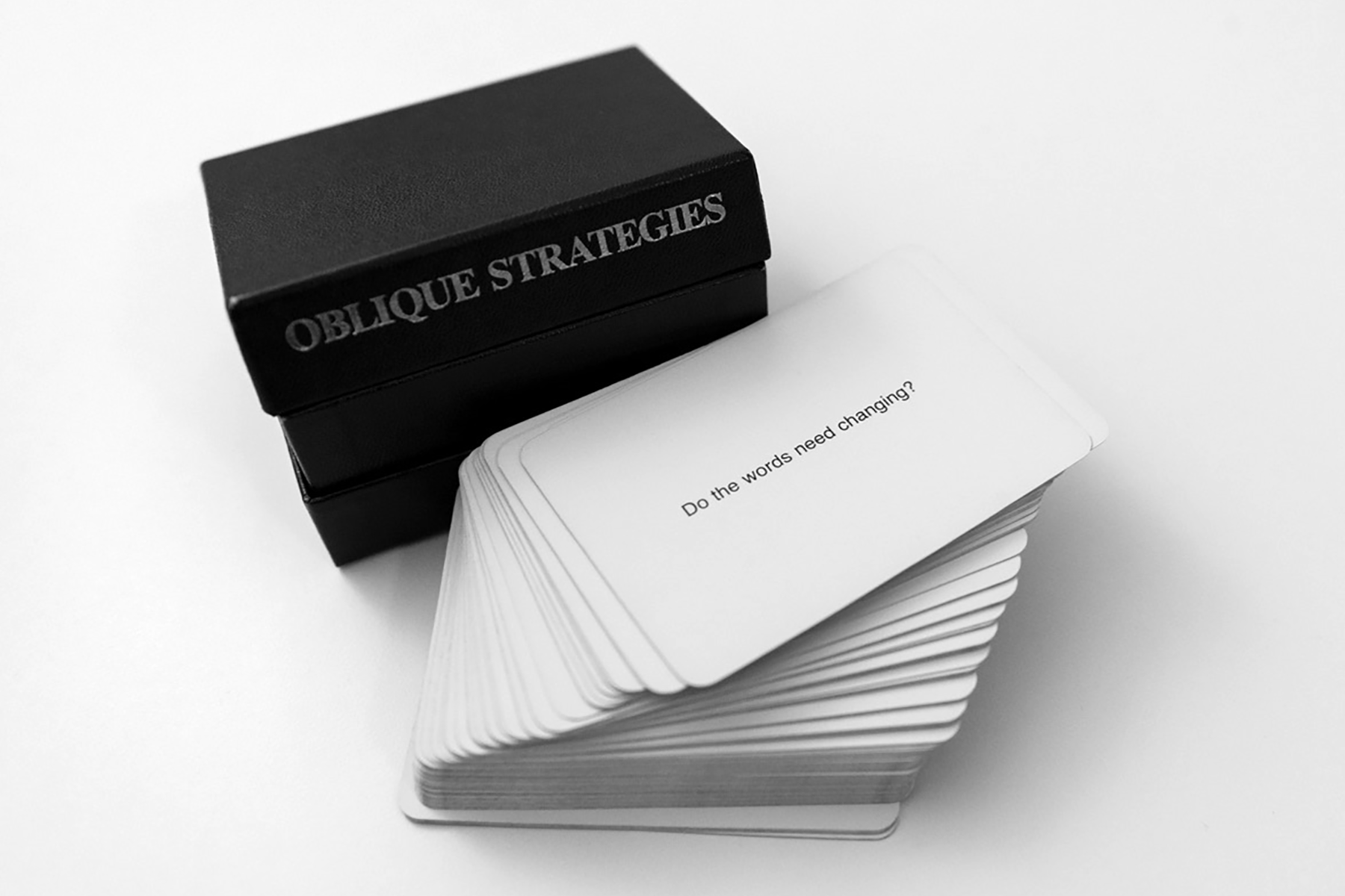 Brian Eno and Peter Schmidt Oblique Strategies cards, 1975