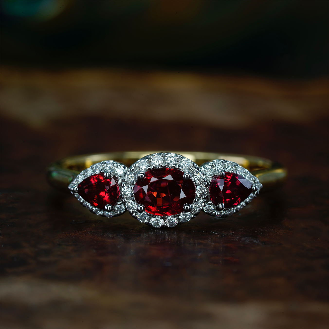 Ruby 3 Stone Engagement Halo Engagement Ring.png