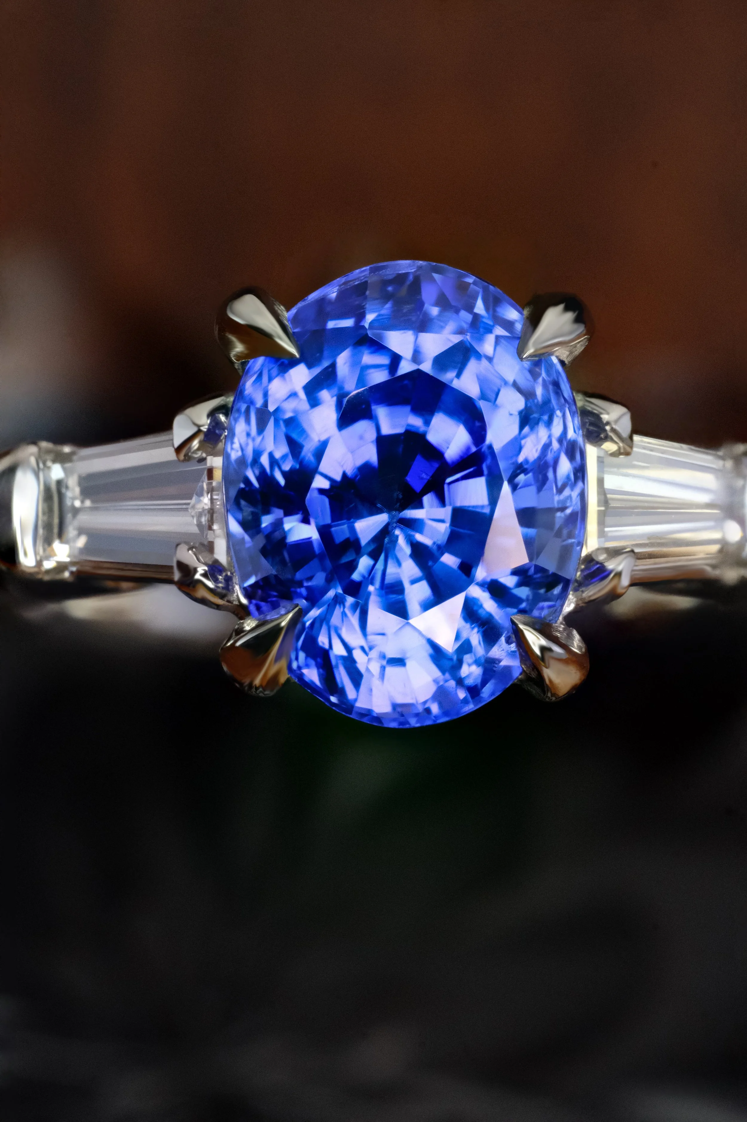 3 - Smudge - 3.1 Blue Ceylon Sapphire & Diamond Platinum Engagement Ring - [Taylor North].jpg