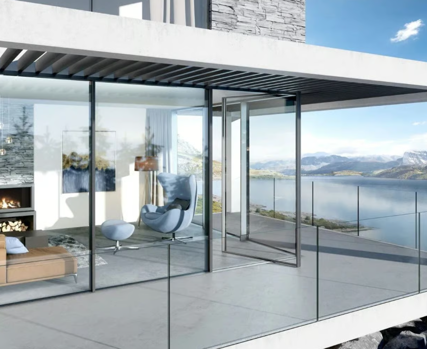 Pivot doors, Keller Minimal, Jansen, Reynaers, Portella — Alpenglow