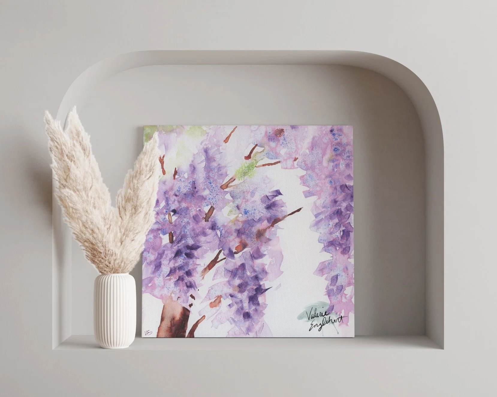 Dancing with Wisteria: A Canvas Watercolor Adventure 🎨</span>