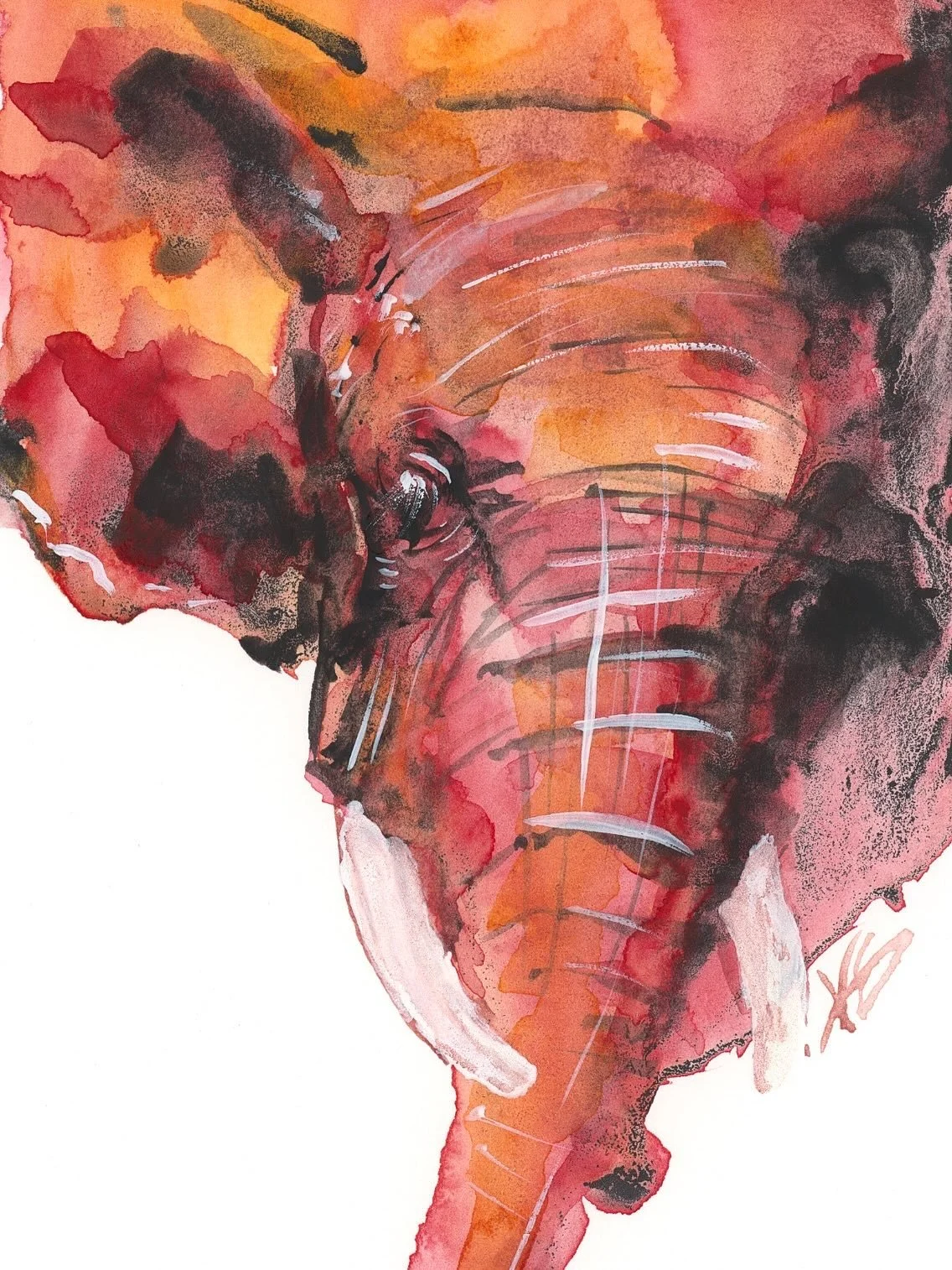 New video up! A bold red elephant without the use of a preliminary sketch!

A few weeks ago I asked my subscribers for video requests, and one wanted an elephant, so I grabbed my paper, paints, and brushes and got to work. 

Head over to my YouTube c