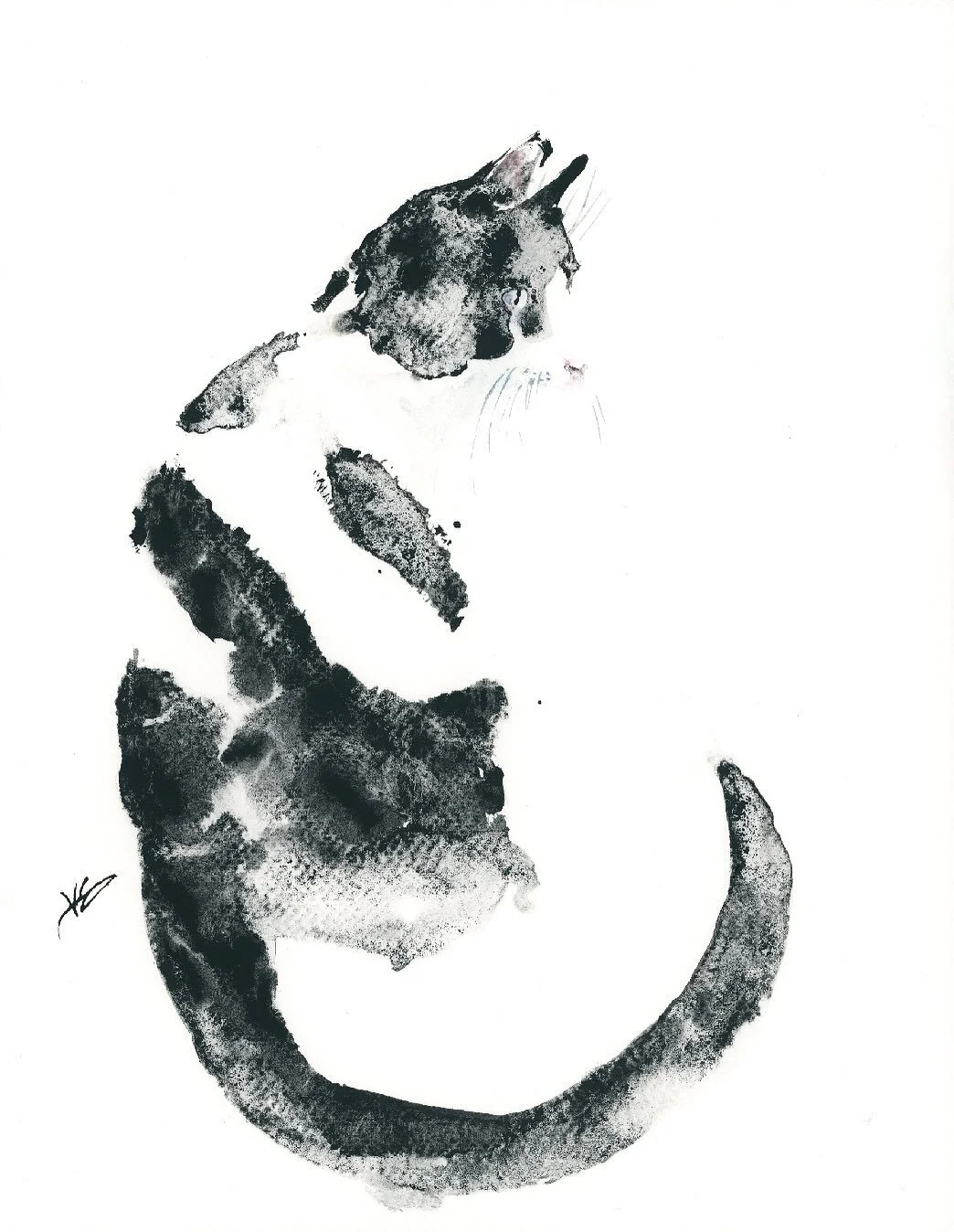 I&rsquo;ve got two watercolor cats fresh off the block for #caturday 

Both of these were inspired by my time in the @thewholecatkaboodle cat lounge

#catart #watercolorcat #catpainting #loosewatercolor #watercolorpetportrait