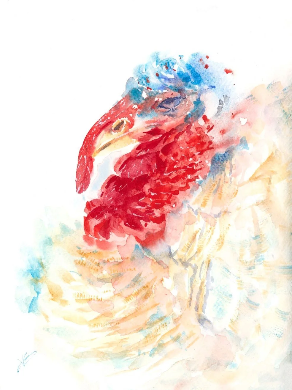 Thanksgiving is this week in the United States, and my daughter requested I paint a turkey. I&rsquo;ve never painted a turkey before that wasn&rsquo;t done by tracing my hand in elementary school, so I gave it an earnest adult try 🙃

Head over to my