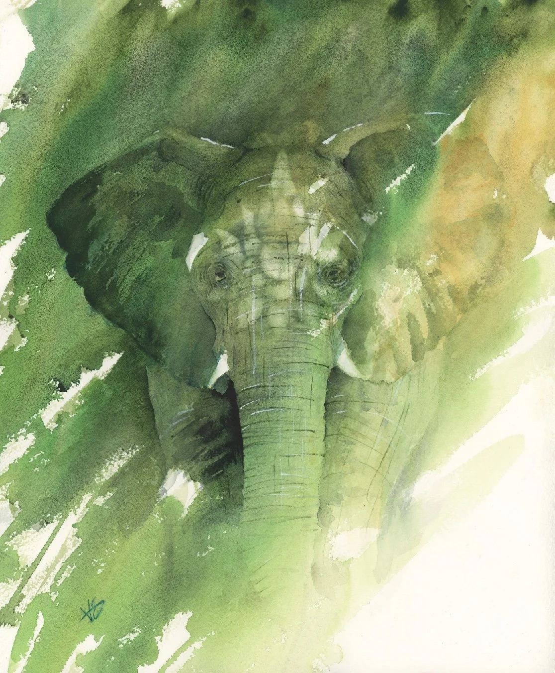 Reviving an Old Watercolor: Bringing New Life to a Forgotten Elephant Painting