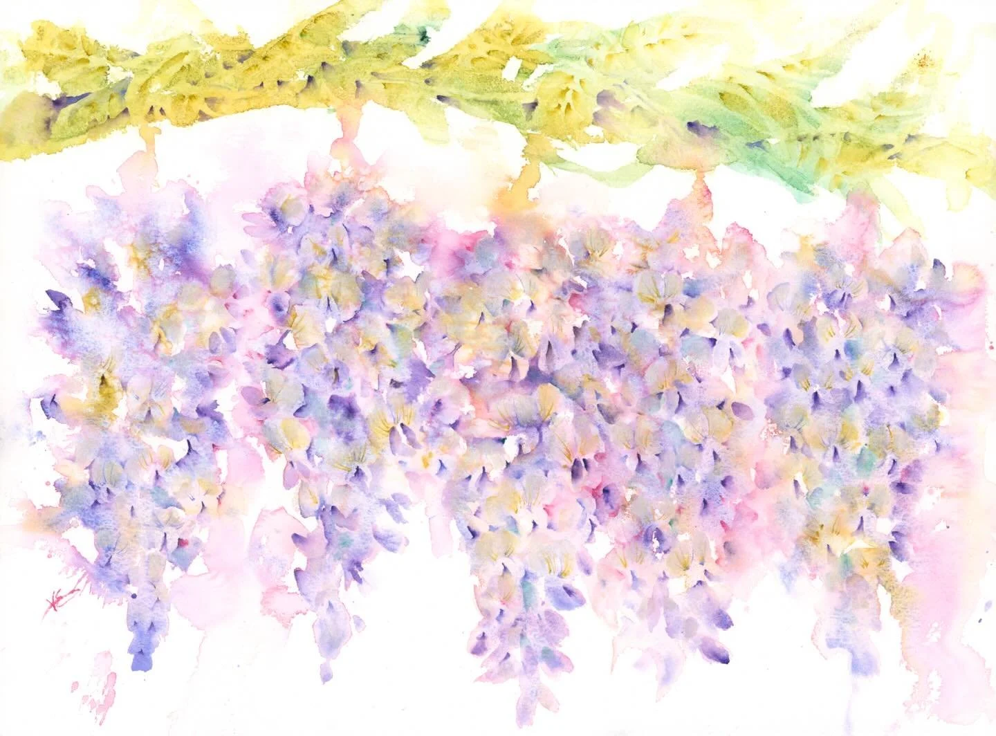 Spring may not be here yet, but I am!

Got a new video up in my YouTube channel demonstrating how to paint these loose, delicate wisteria flowers inspired by the blooms in my own garden. 

Go check it out, and if you paint along, tag me so o can see 