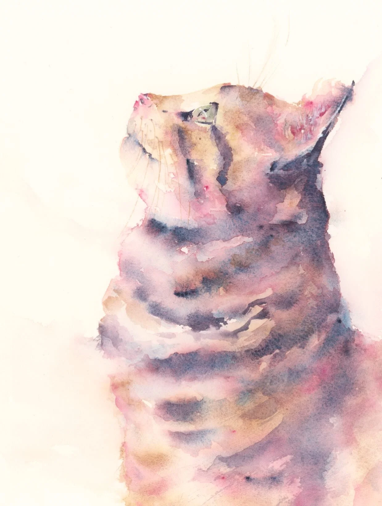 Happy Caturday! This week in my watercolor membership, we painted whimsical tabby cats 🐈 

I love how even using unconventional colors such as purple and pink in the fur still look convincing because of the shapes and values used. 

You can get a fr
