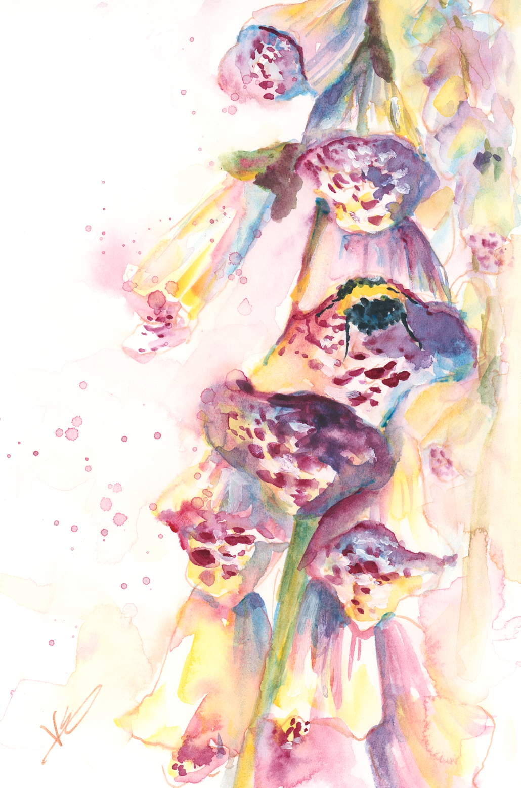 Breaking My Own Rules: Painting a Prismatic Foxglove Mini