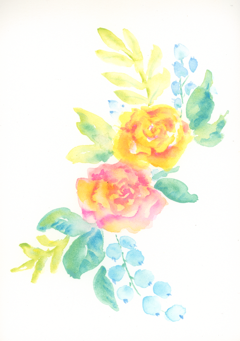 Testing Pastel Watercolors at the Coffee Shop