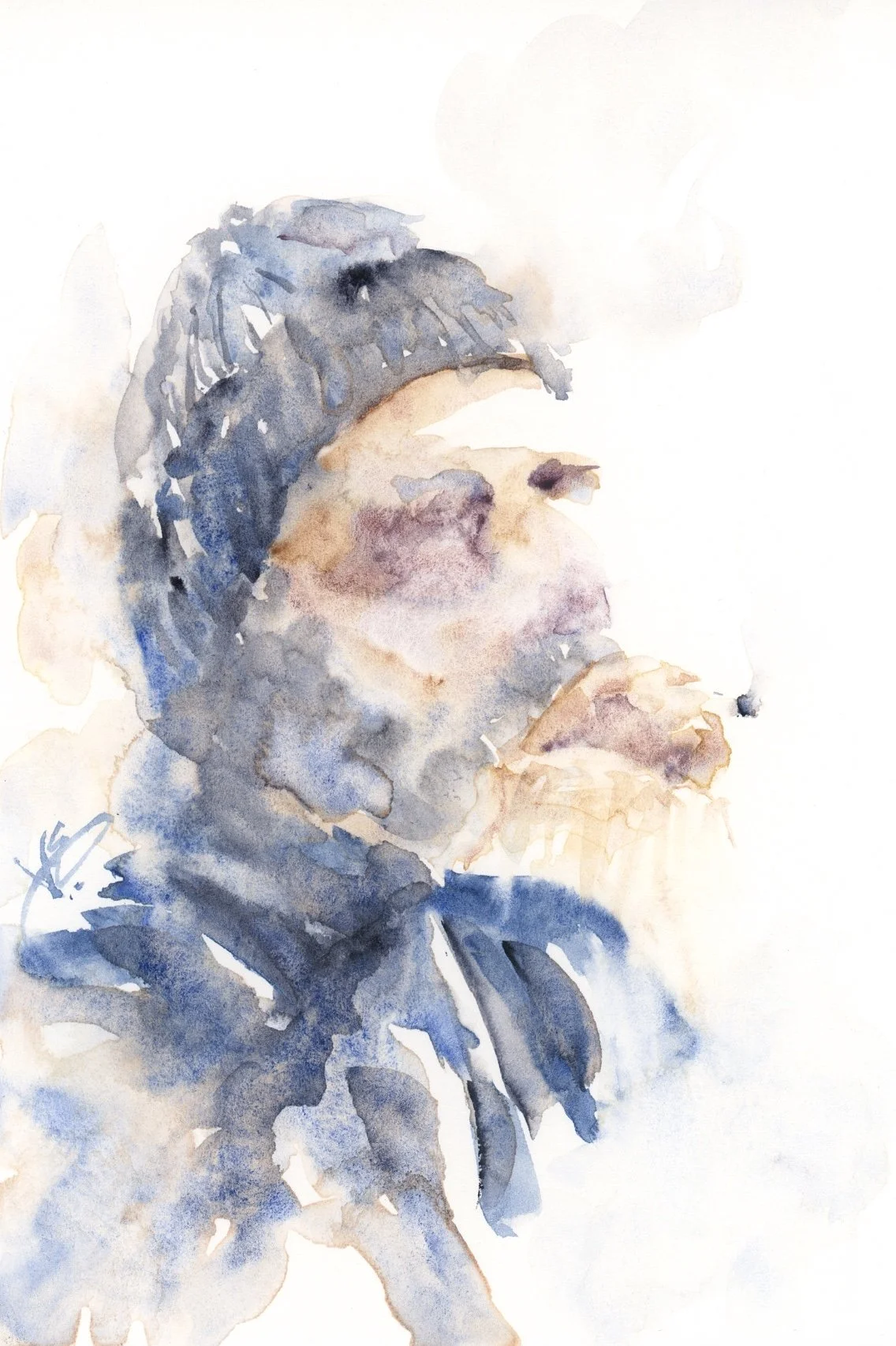 "Smoke Break" 4x6 inches