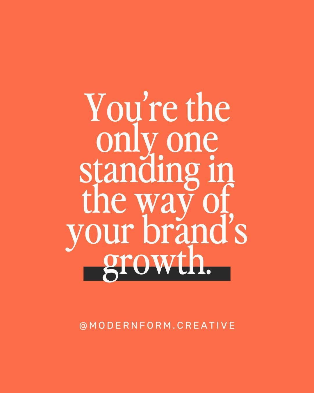 You&rsquo;re the only one standing in the way of your brand&rsquo;s growth.⁠
⁠
Let me explain&hellip;⁠
⁠
Are you wondering why your small business isn't experiencing the growth you envisioned? Perhaps you haven't invested in a solid brand identity or