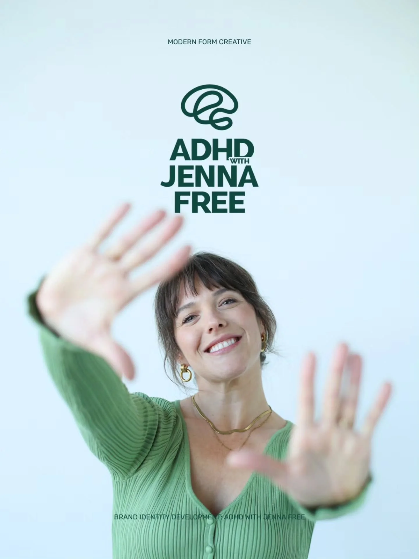 A brand built to support the next chapter of ADHD with Jenna Free.⁠
⁠
With her platform growing and her book launch approaching, it was time to build a brand that could bring it all together.⁠
⁠
Jenna blends clinical expertise with lived experience t