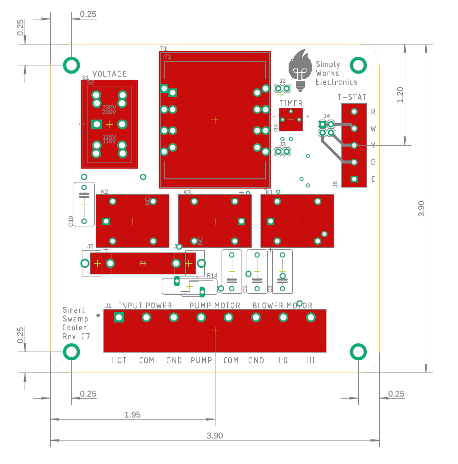 Dimensions Smart Swamp Cooler Rev. C7