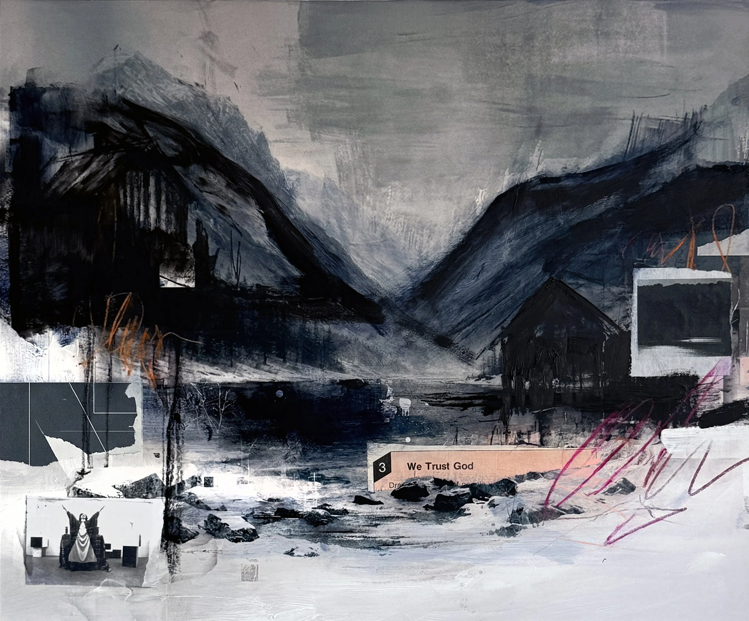 David Buetsche Mixed Media Painting Landscape Artwork