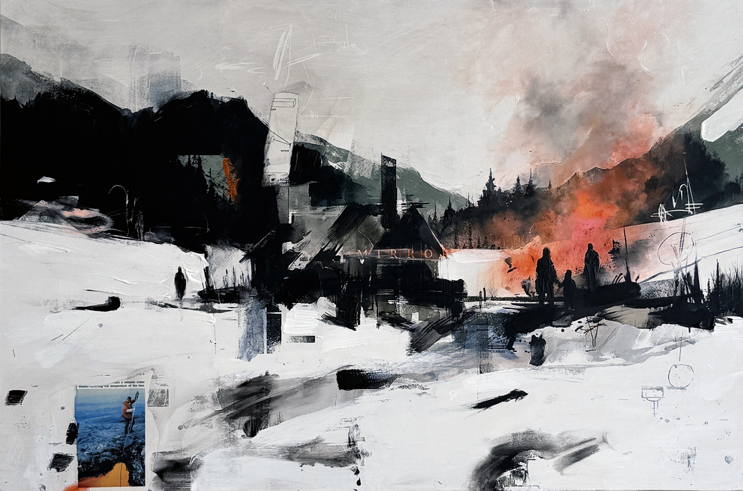 David Buetsche Mixed Media Painting Landscape Artwork