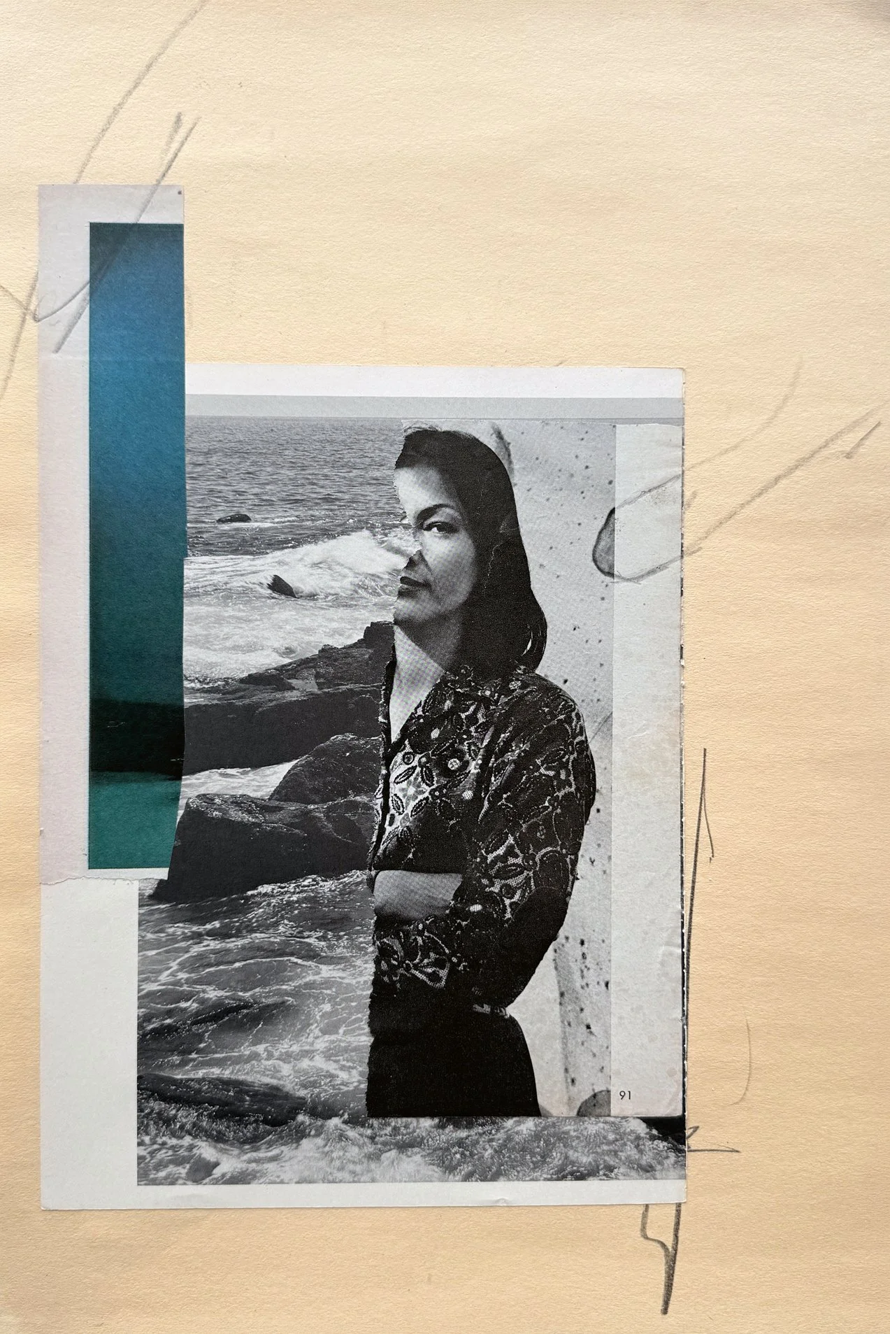 Under Currents | Collage & Drawing on Manila | 12x18 in. | 2026
