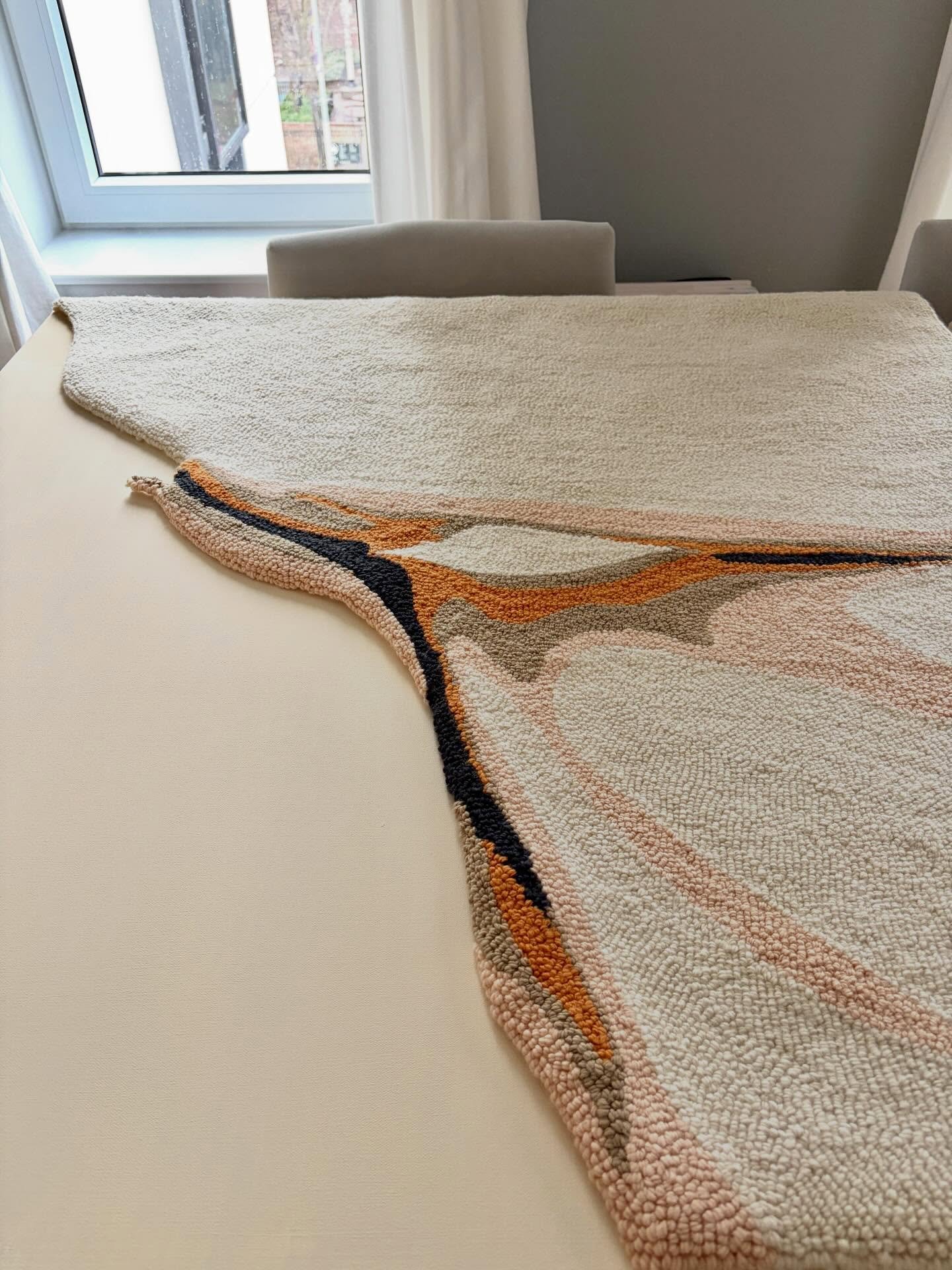 WIP&hellip; and also - new uses for binder clips once you exit the corporate world. #punchneedlerug