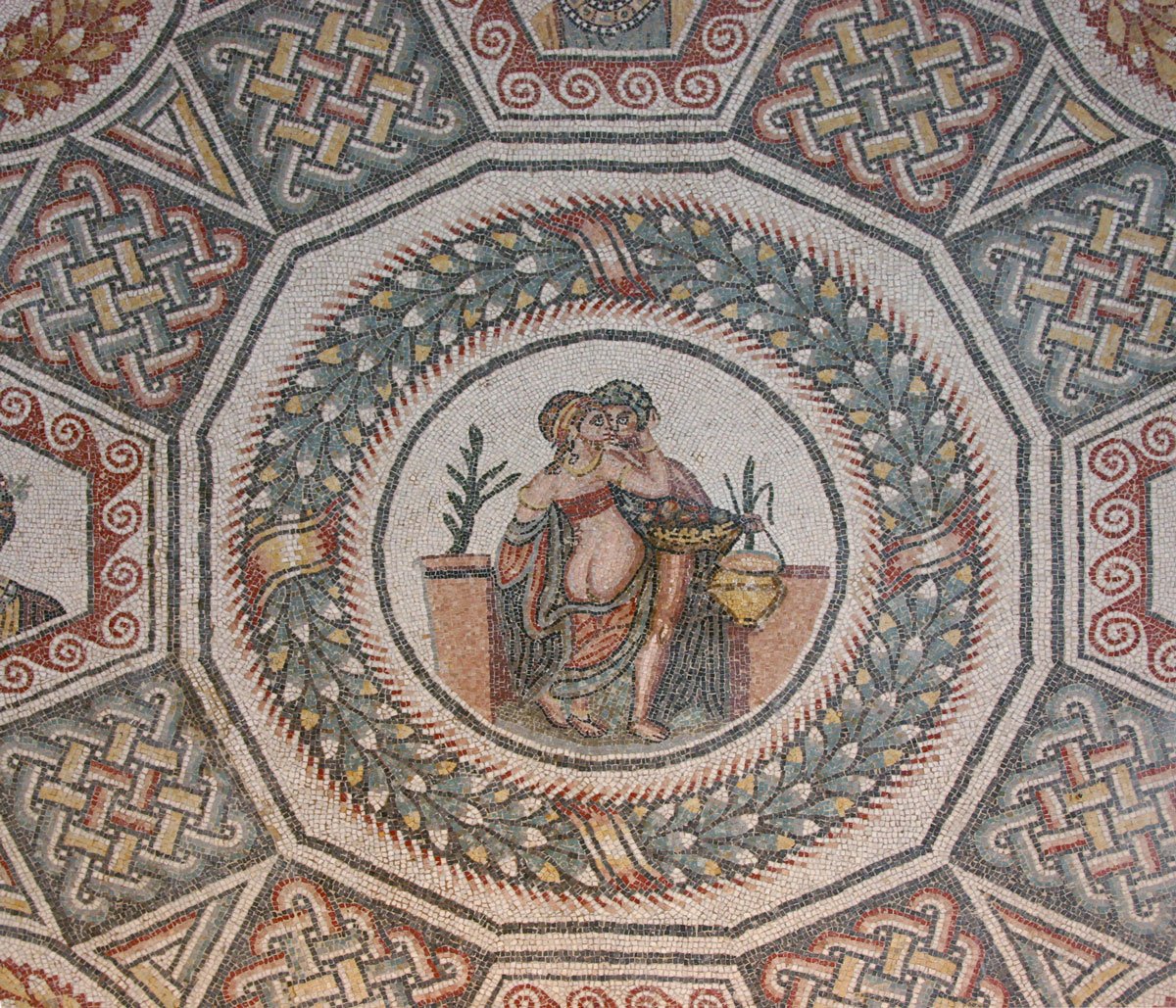An erotic scene from the fourth century, at Villa Romana del Casale (Piazza Armerina)