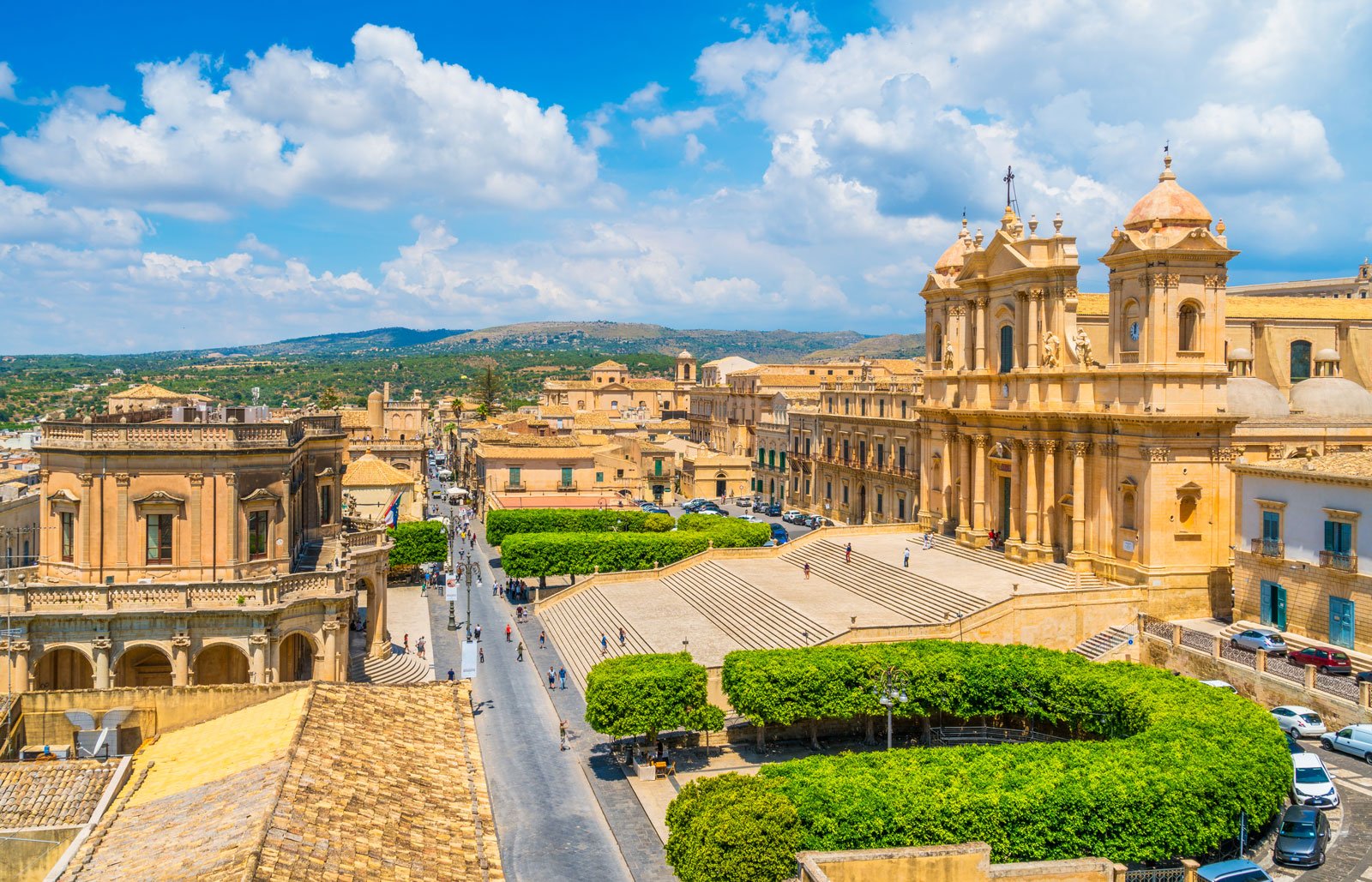 Elegant Noto, entirely rebuilt in the baroque style after an earthquake