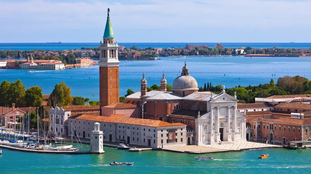 The Island of San Giorgio Maggiore, with a church designed by Andrea Palladio