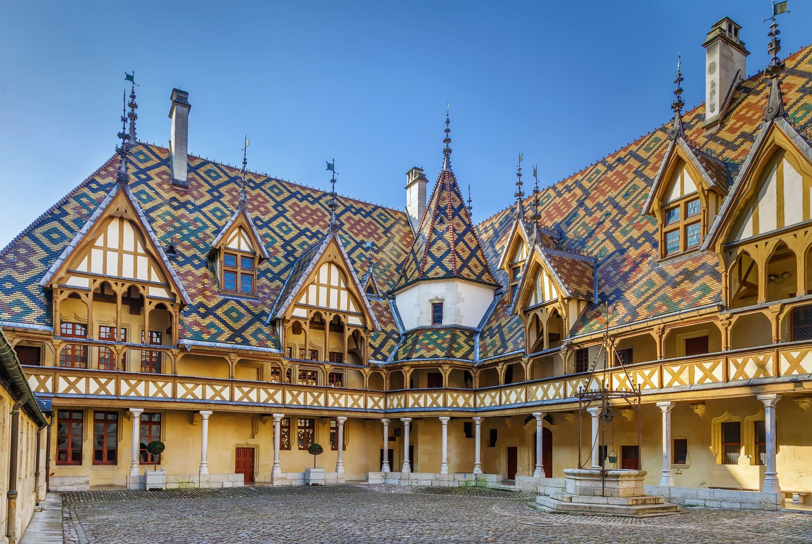 The medieval Hospices de Beaune, in spectacularly good condition