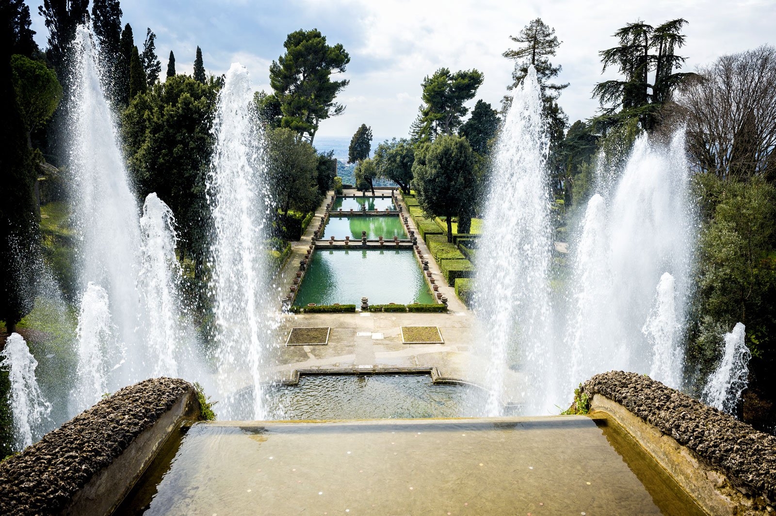 Spectacular waterworks at Villa d'Este, Tivoli
