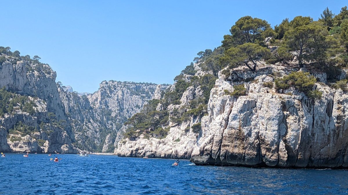 The rugged beauty of the coastline at the Calanques near Cassis