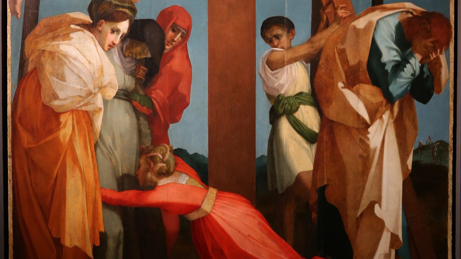 Detail from Rosso Fiorentino's moving Deposition from the Cross, in Volterra