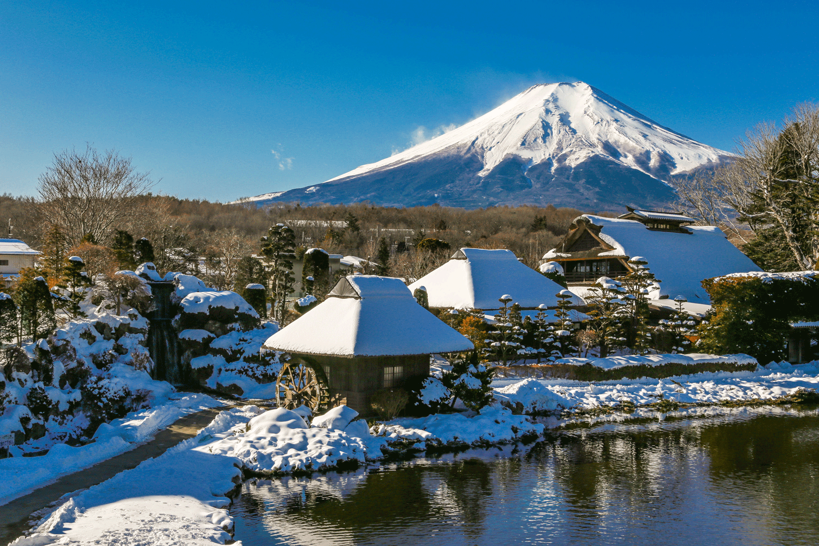 Oshino Hakkai, one of the delightful towns of the so-called Fuji Five Lakes district