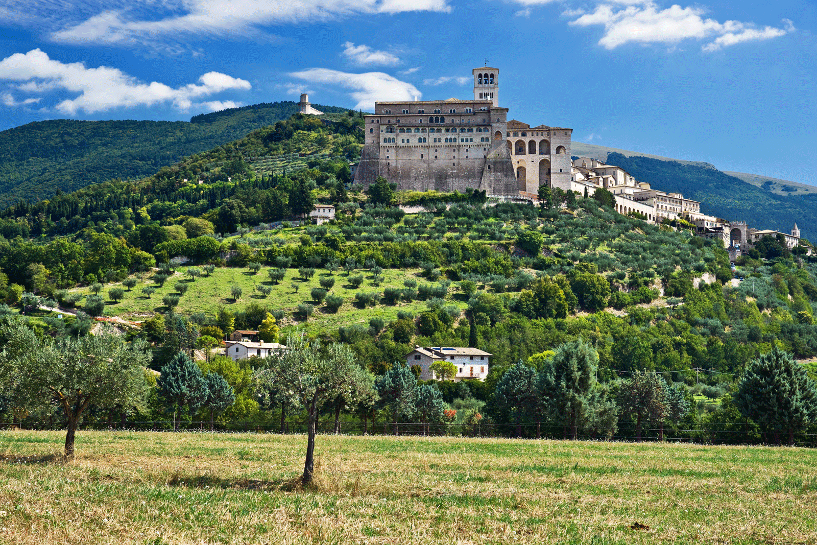 View of the double church of San Francesco, Assisi