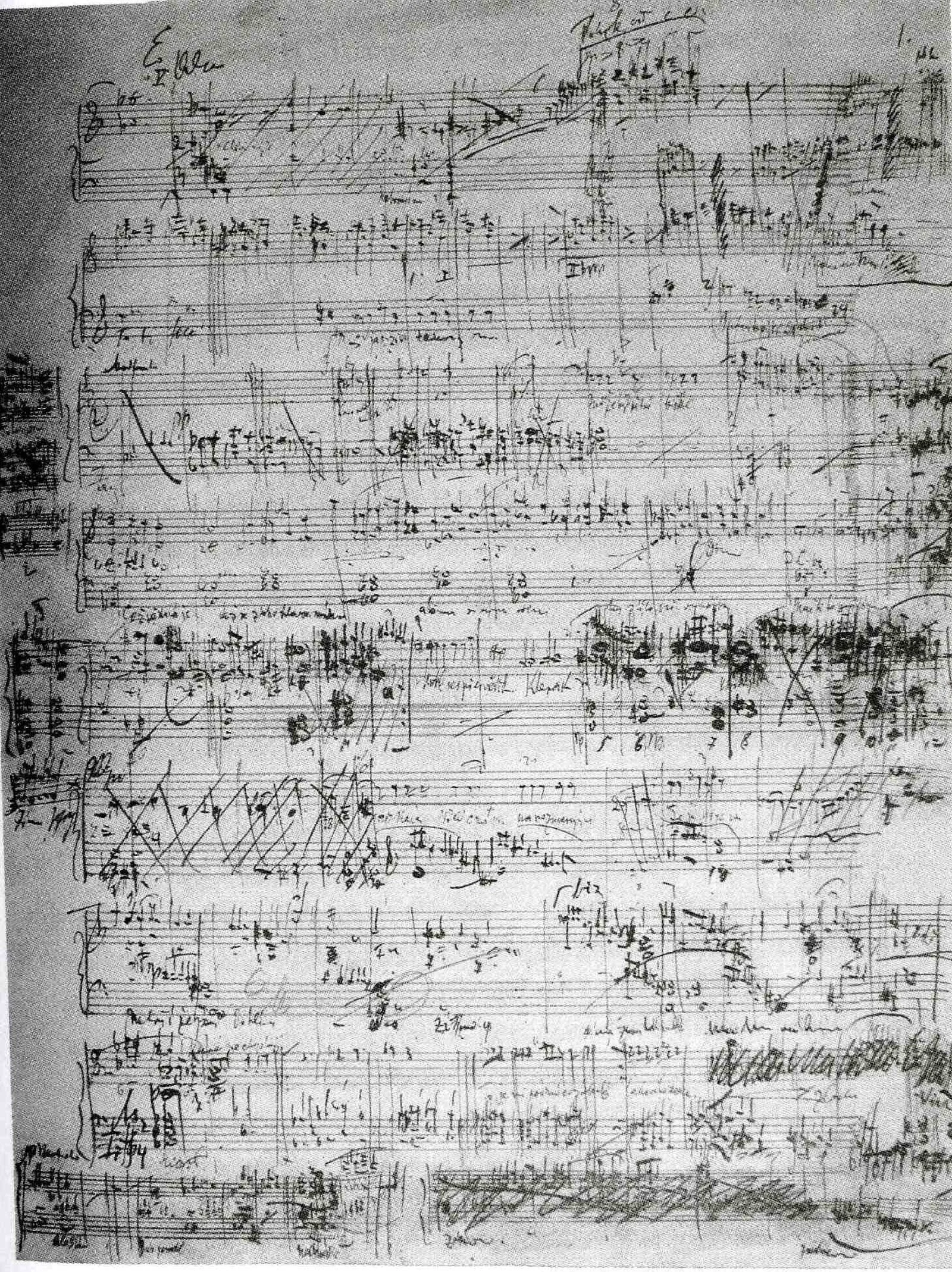 An annotated page of Jenufa