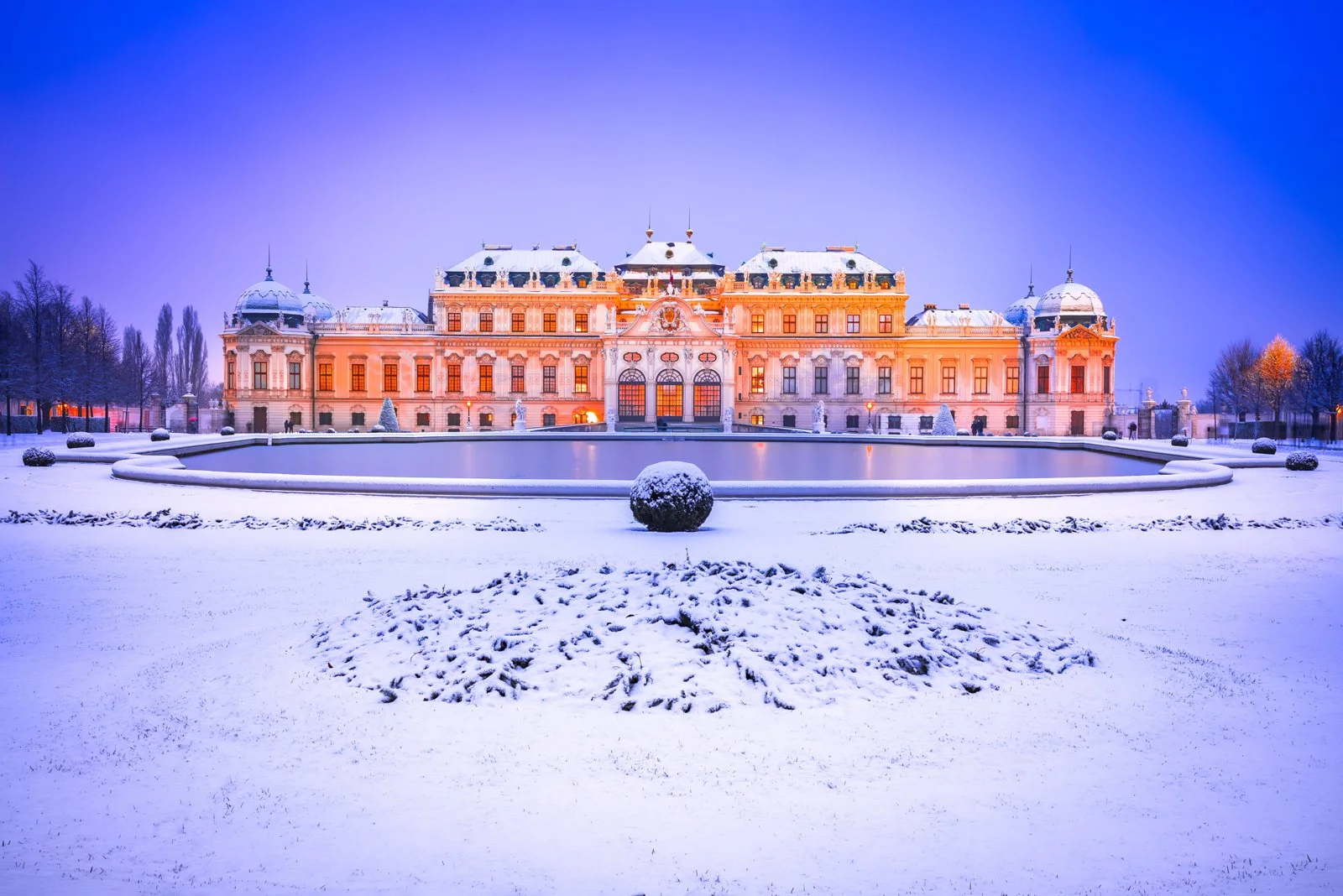Vienna's Upper Belvedere in its wintry beauty