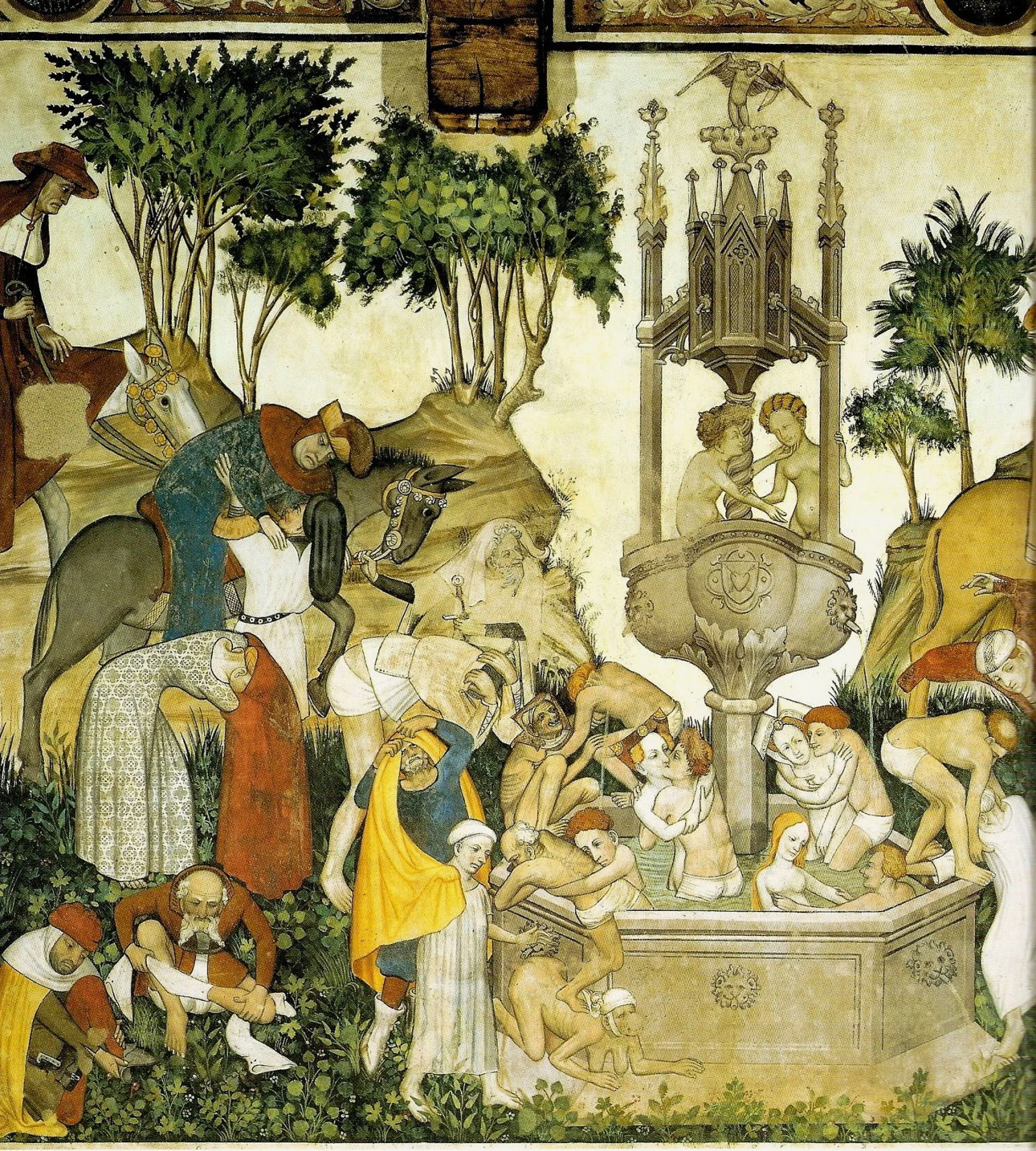 The entertaining Fountain of Youth frescoes of Piedmont, fifteenth-century