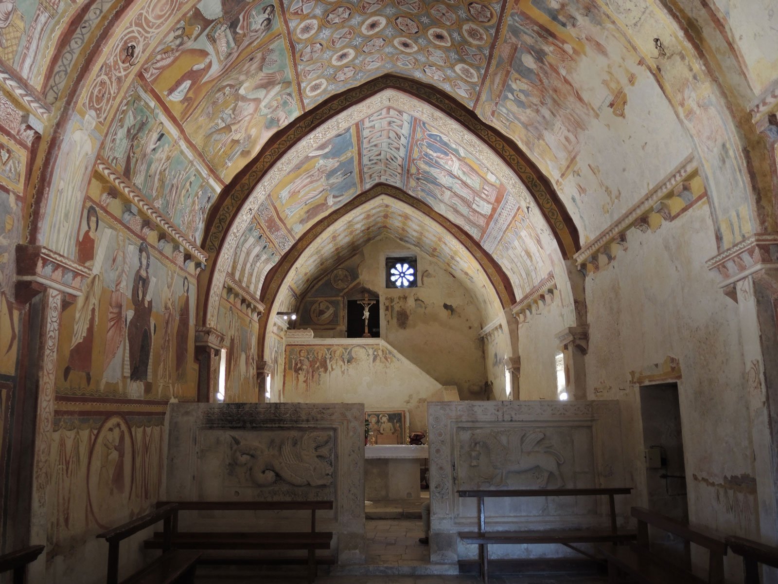 Medieval frescoes at Bominaco