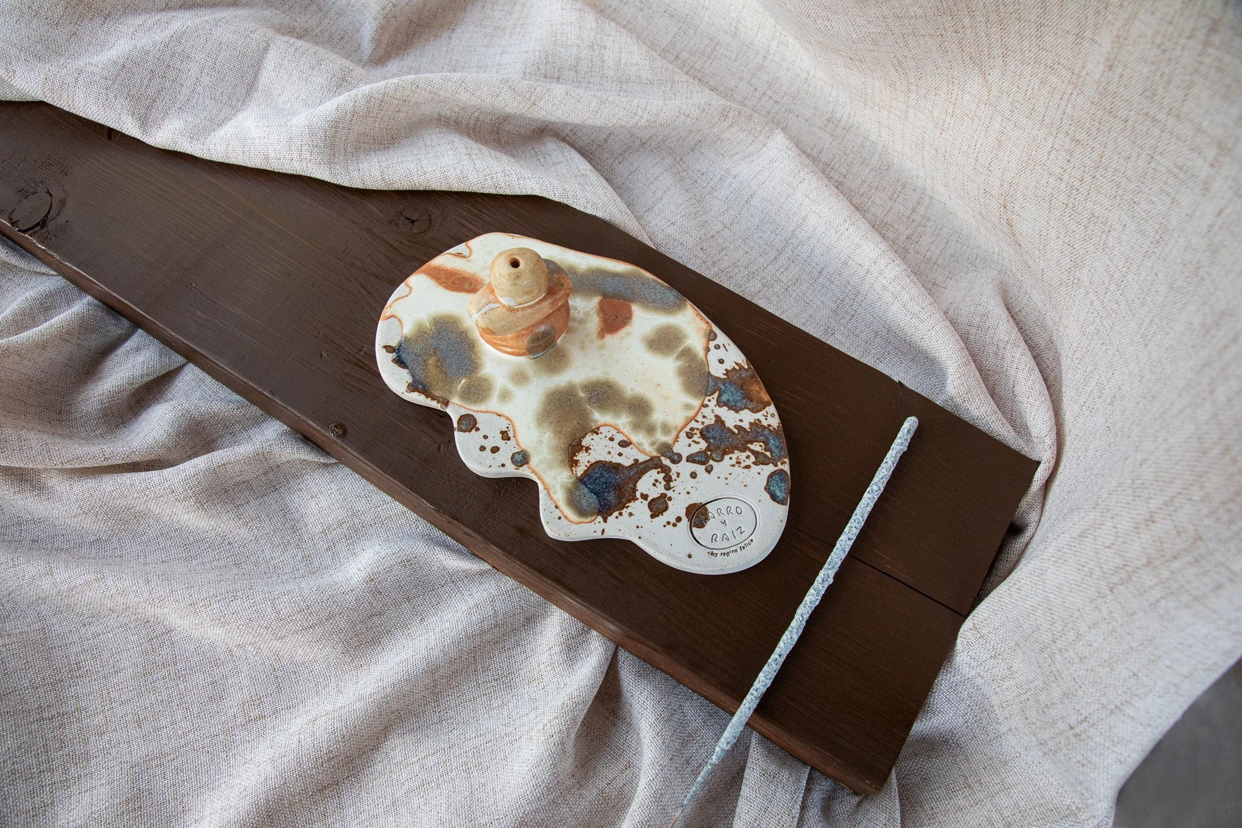 (scattered rain showers) copalero ~ incense holder