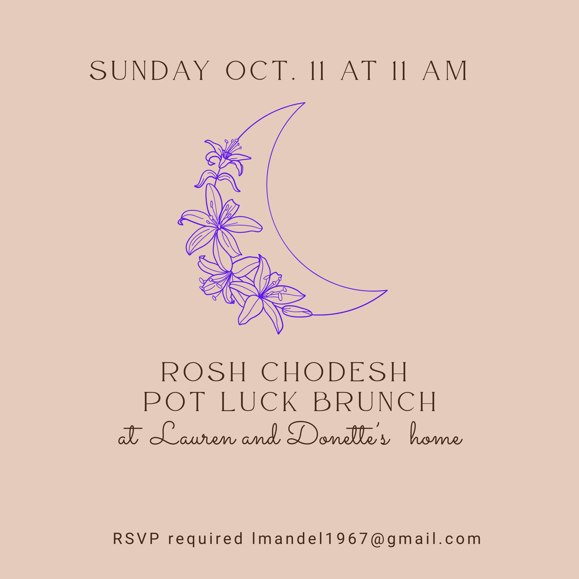 Rosh Chodesh Pot Luck Brunch